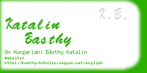 katalin basthy business card