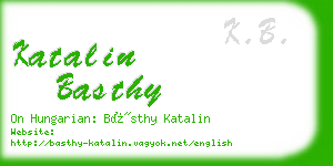 katalin basthy business card